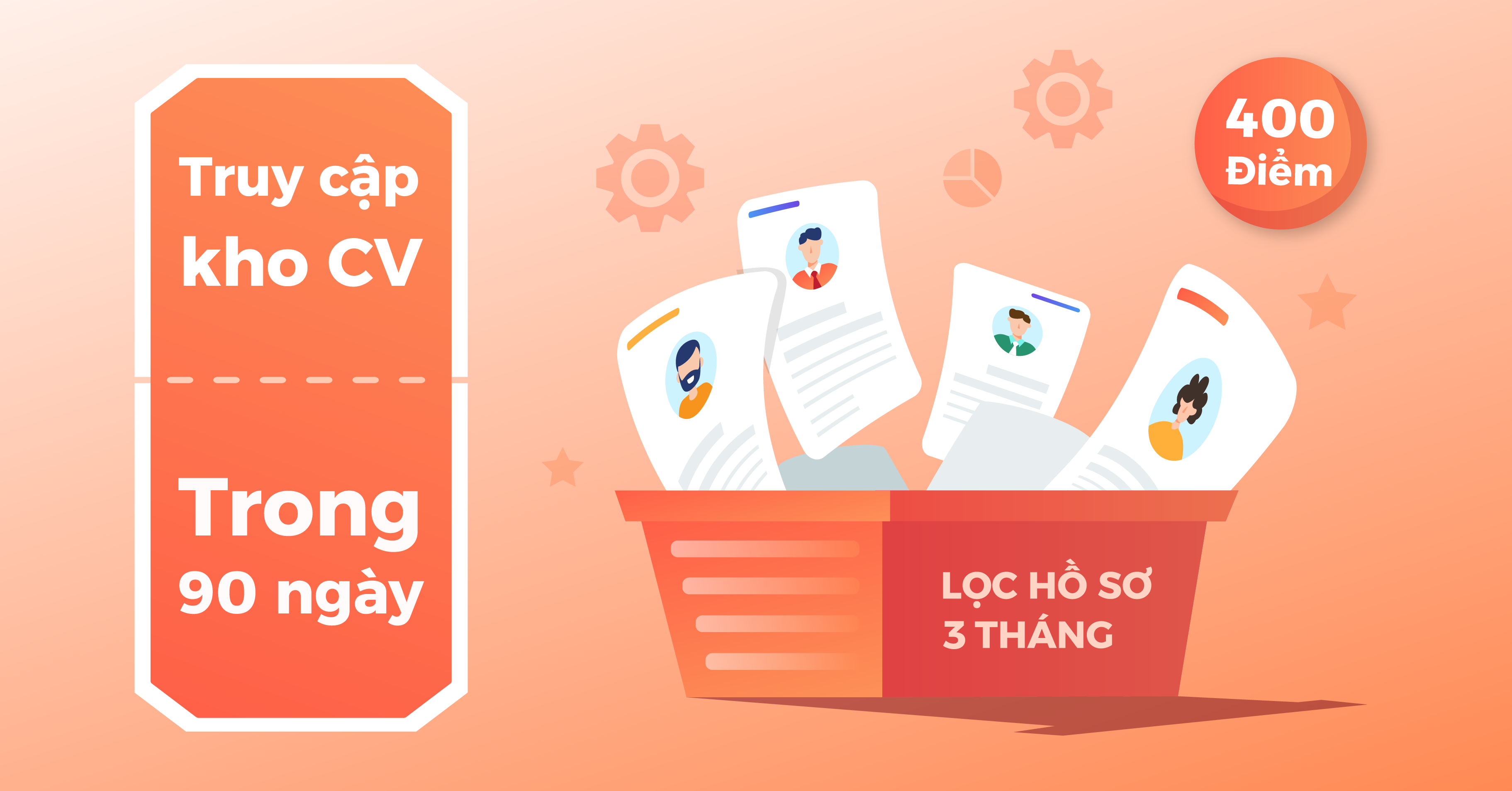 Gói lọc hồ sơ ứng viên - 3 tháng